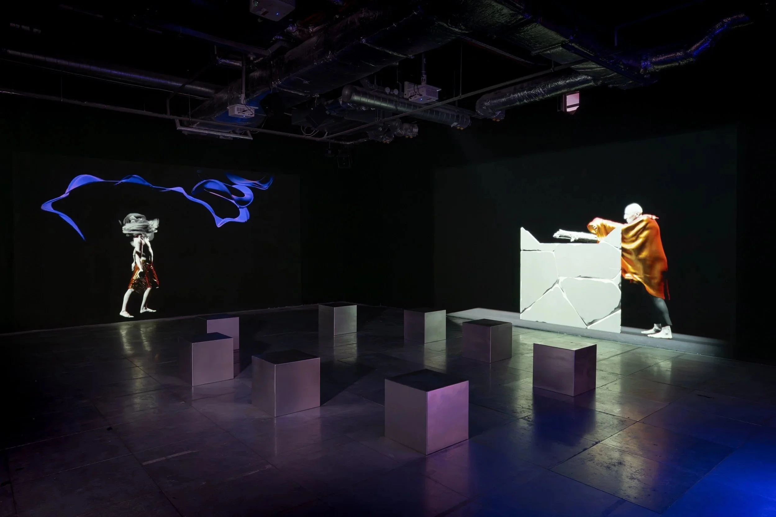 Auriea Harvey, PROPHECY, 2025. Installation view, arebyte, London. Image: Devika Bilimoria
