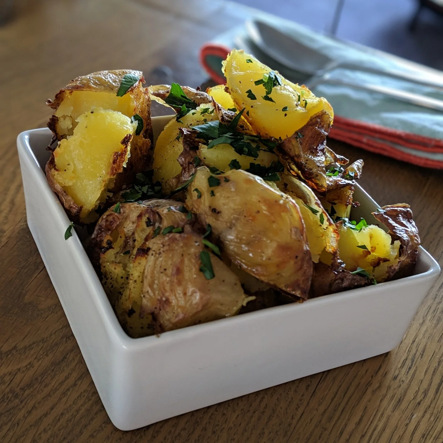 Crispy Roasted Smashed Potatoes