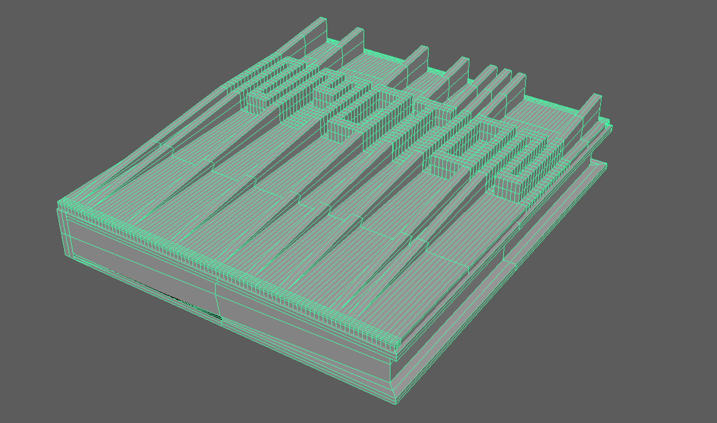Finished model of In Motion 3D book cover in Maya.