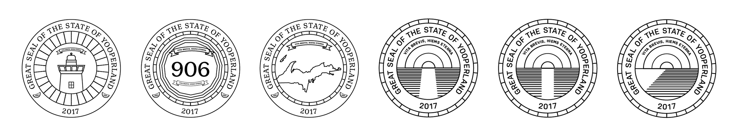 I tried a handful of different ideas for the seal design before deciding on a geometric style.