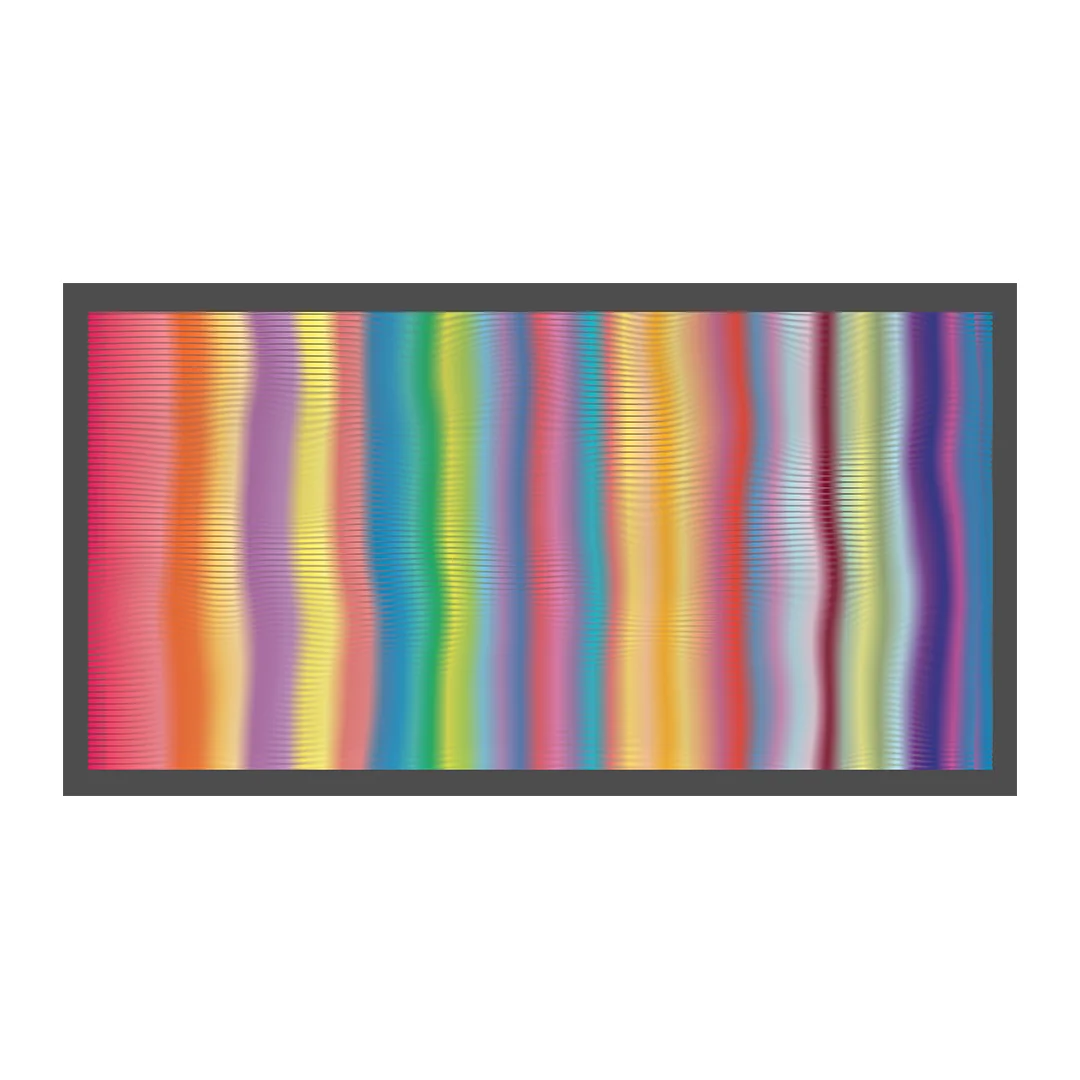 The movement of the visualization mimics the rhythm of the music being played. Regardless of the intensity of the movement, the colors are intended to blend and move with one another but remain somewhat in the original location.