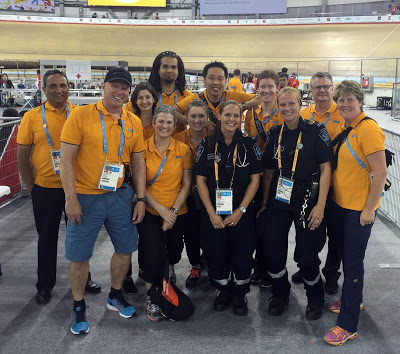 Medical Team in the Volodrome at the Toronto Pan Am Games.