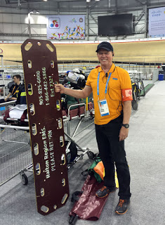 Dr. Woollam at the Milton Velodrome