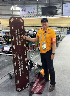Dr. Woollam at the Milton Velodrome
