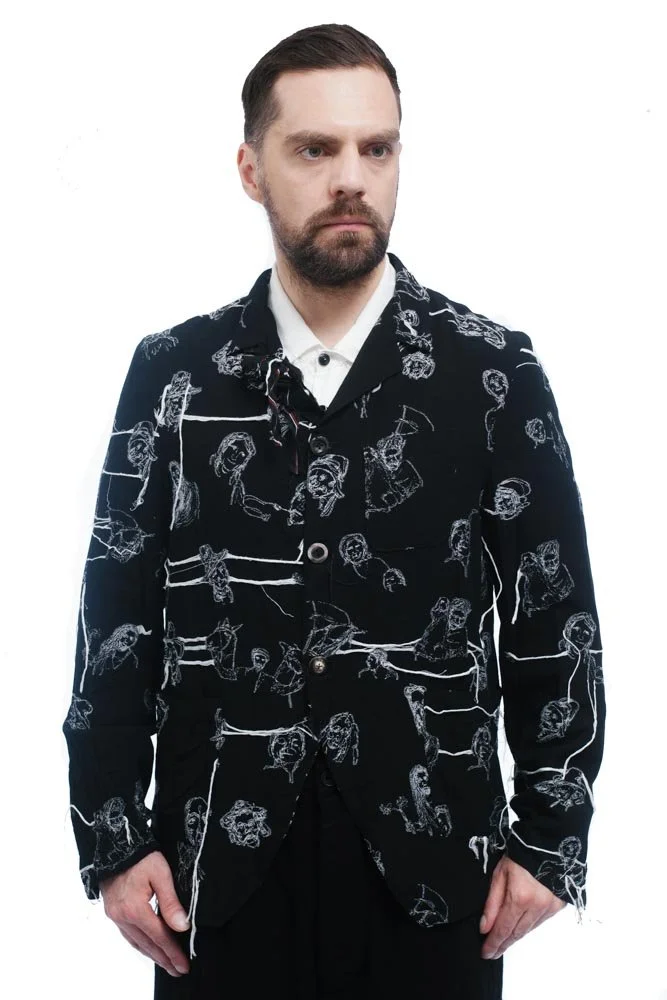 Archivio J.M. Ribot Блейзер с ручной вышивкой