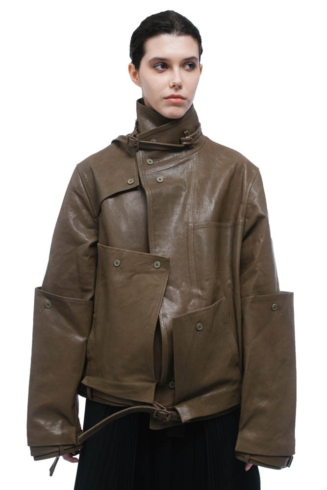 Yehuafan Куртка из кожи ягненка