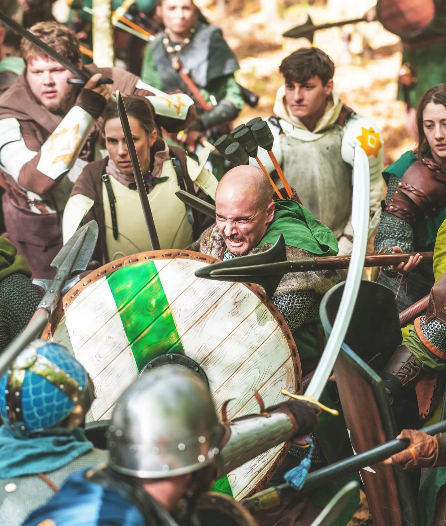 The Weekend Warrior Experience is a low-fantasy, high-adventure, cinematic immersive event wherein you play a warrior or healer in a detailed world engaged in an epic struggle between factions. Whether you like to form a shieldwall, scout your enemy&