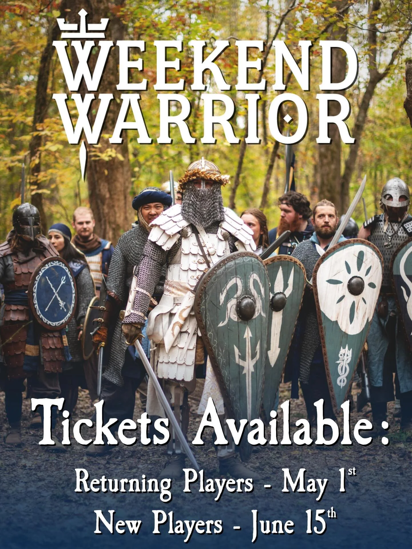 Weekend Warrior X coming Autumn 2026! 

This year we will have TWO major immersive events within the word of Adrasil. 

In October, the @thesealords , @themisians , @theorderofluminos , @thewoldfolk and @kingsmenofolaran will battle it out in the nor