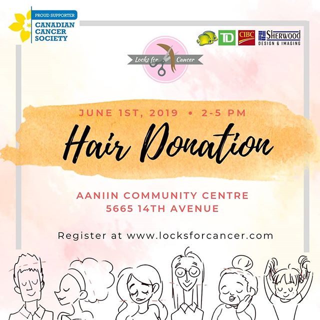Hey guys! Our MARKHAM event is coming up soon! 
To participate in this event you meed to go to our website www.locksforcancer.com and sign up to donate your hair.

Remember, your hair needs to be natural, with no extensions or weaves, has to be at le
