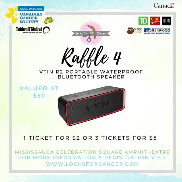DO YOU WANT TO WIN A BLUETOOTH SPEAKER?? You can buy raffle tickets at our Mississauga event to win!! 1 ticket for $2 or 3 tickets for $5