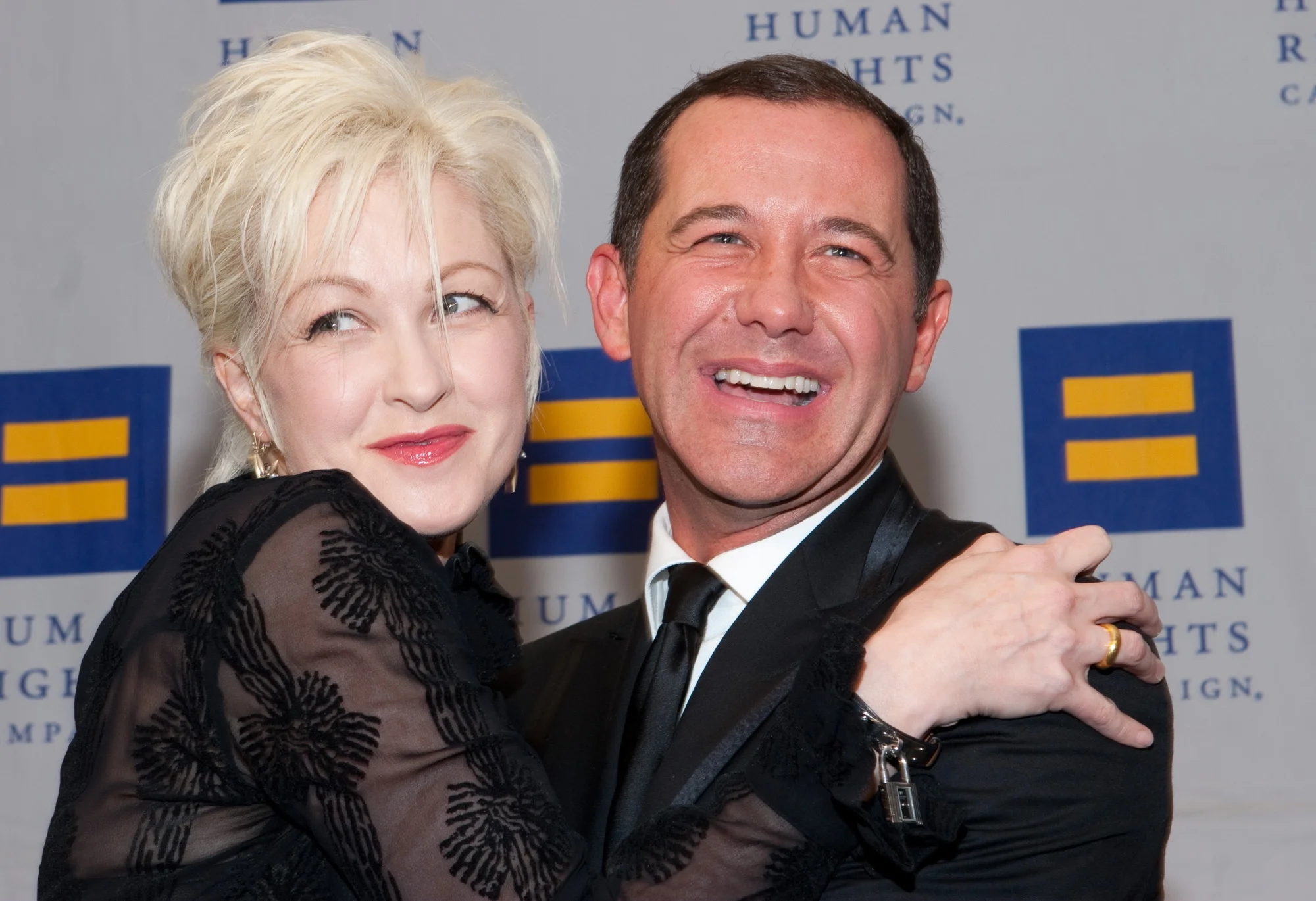 Cyndi Lauper and Joe Solmonese
