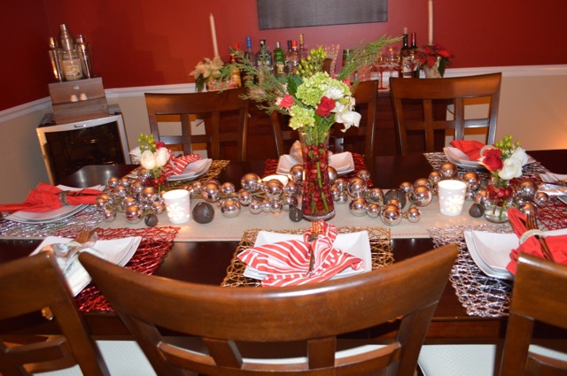 Christmas-inspired dinner party