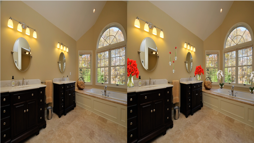 Home staging mock up