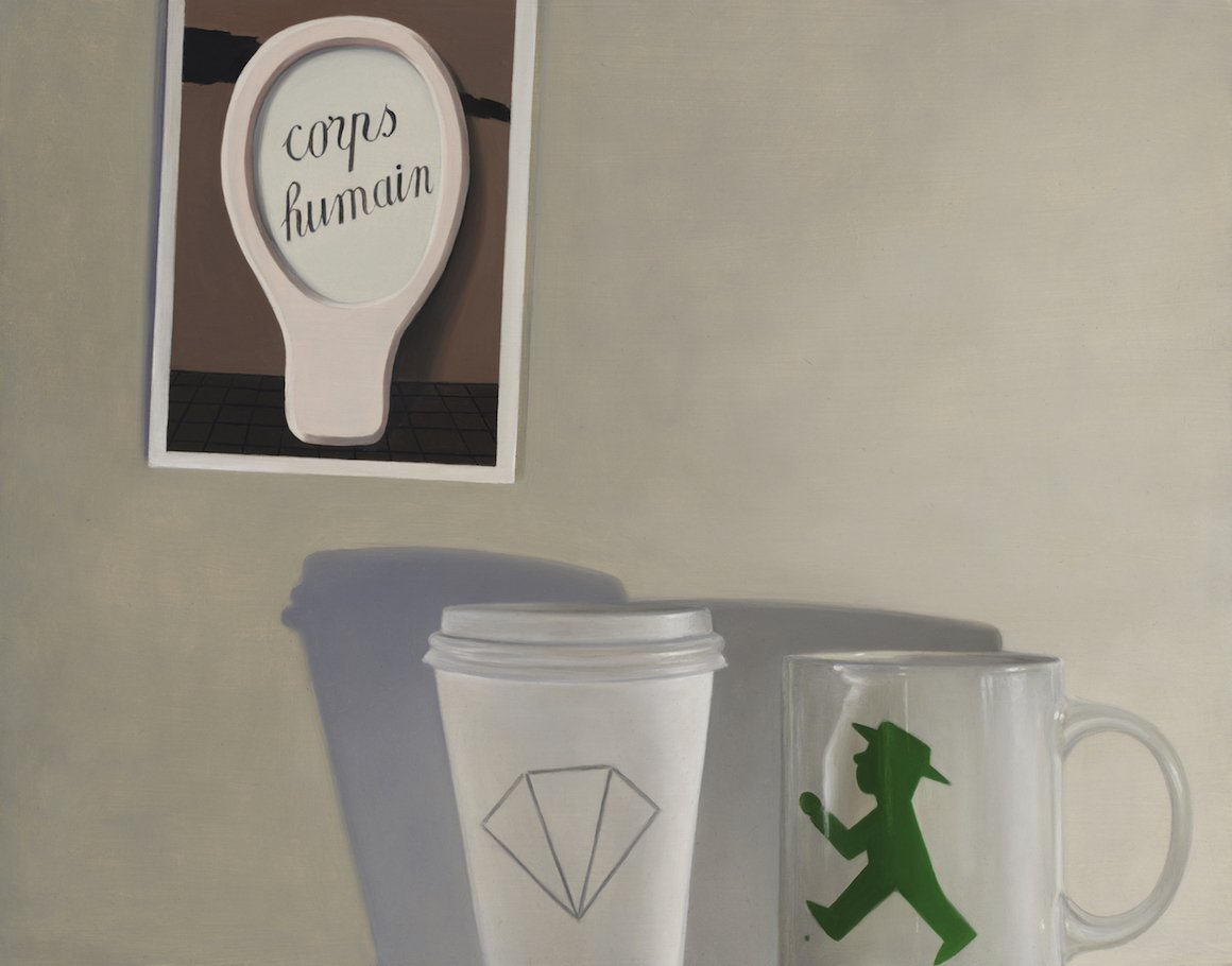 Magritte’s Magic Mirror, Ampelmann mug, and Rough Diamond paper cup