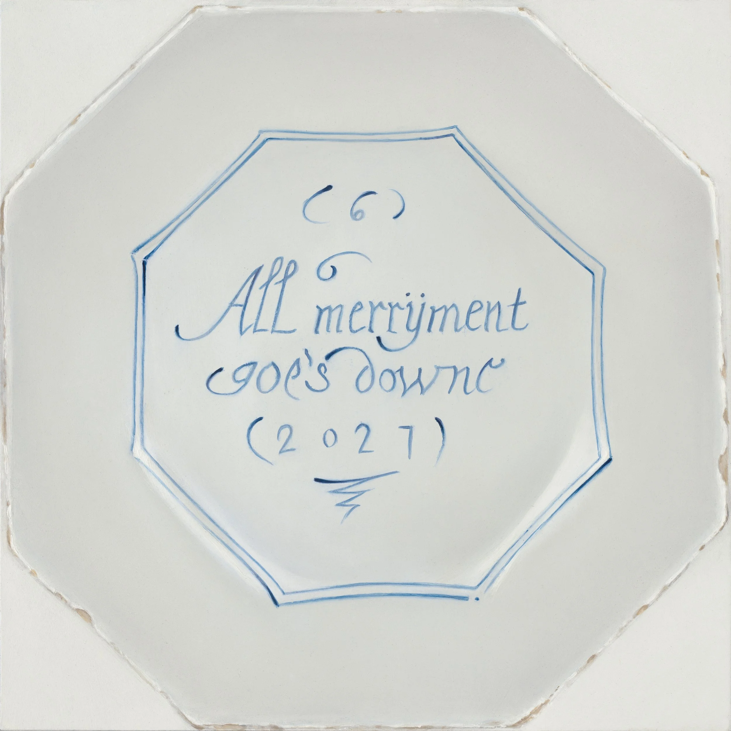 All Merriment goes down, Delft plate