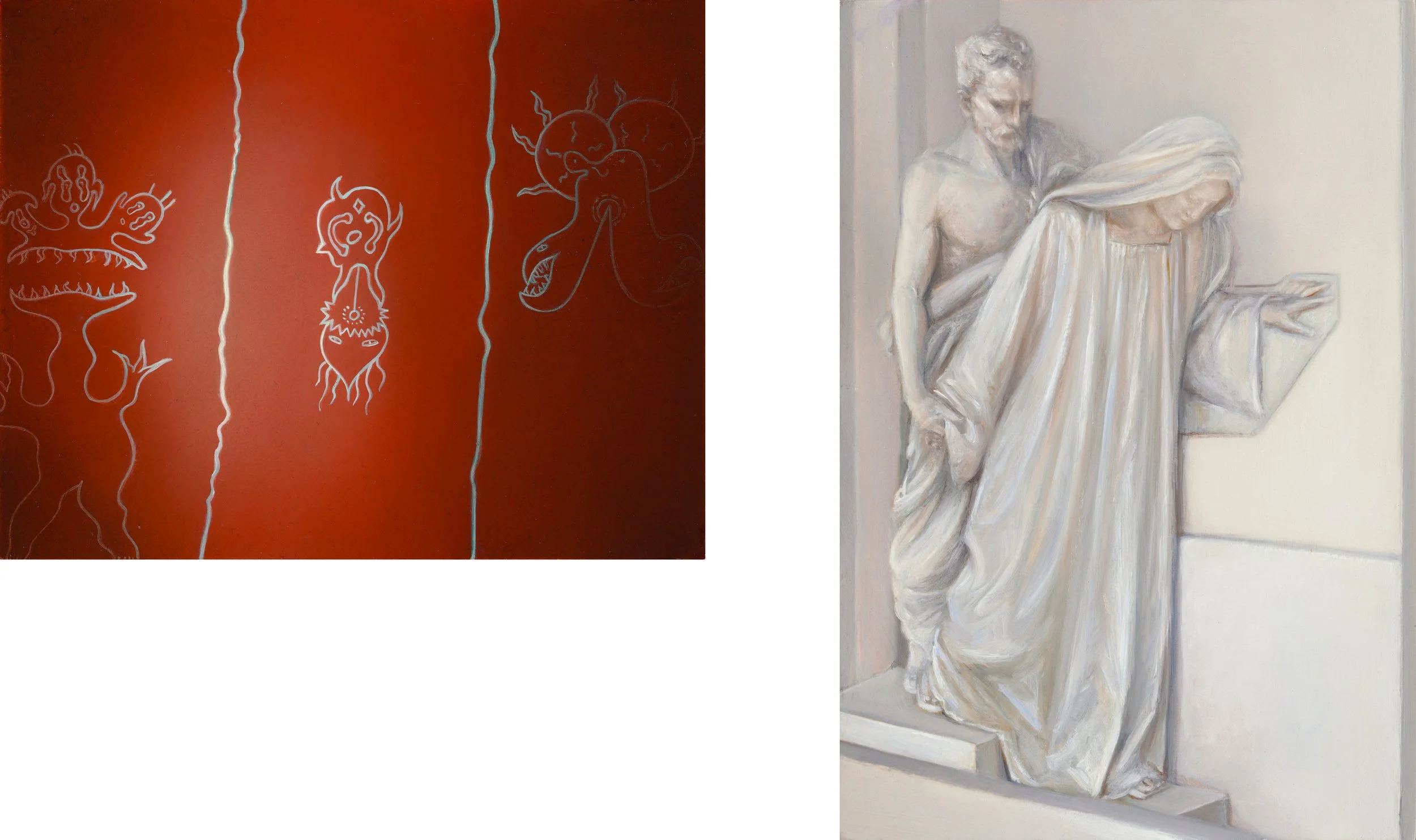 Diptych, lounge wall (1990), and  Crypt