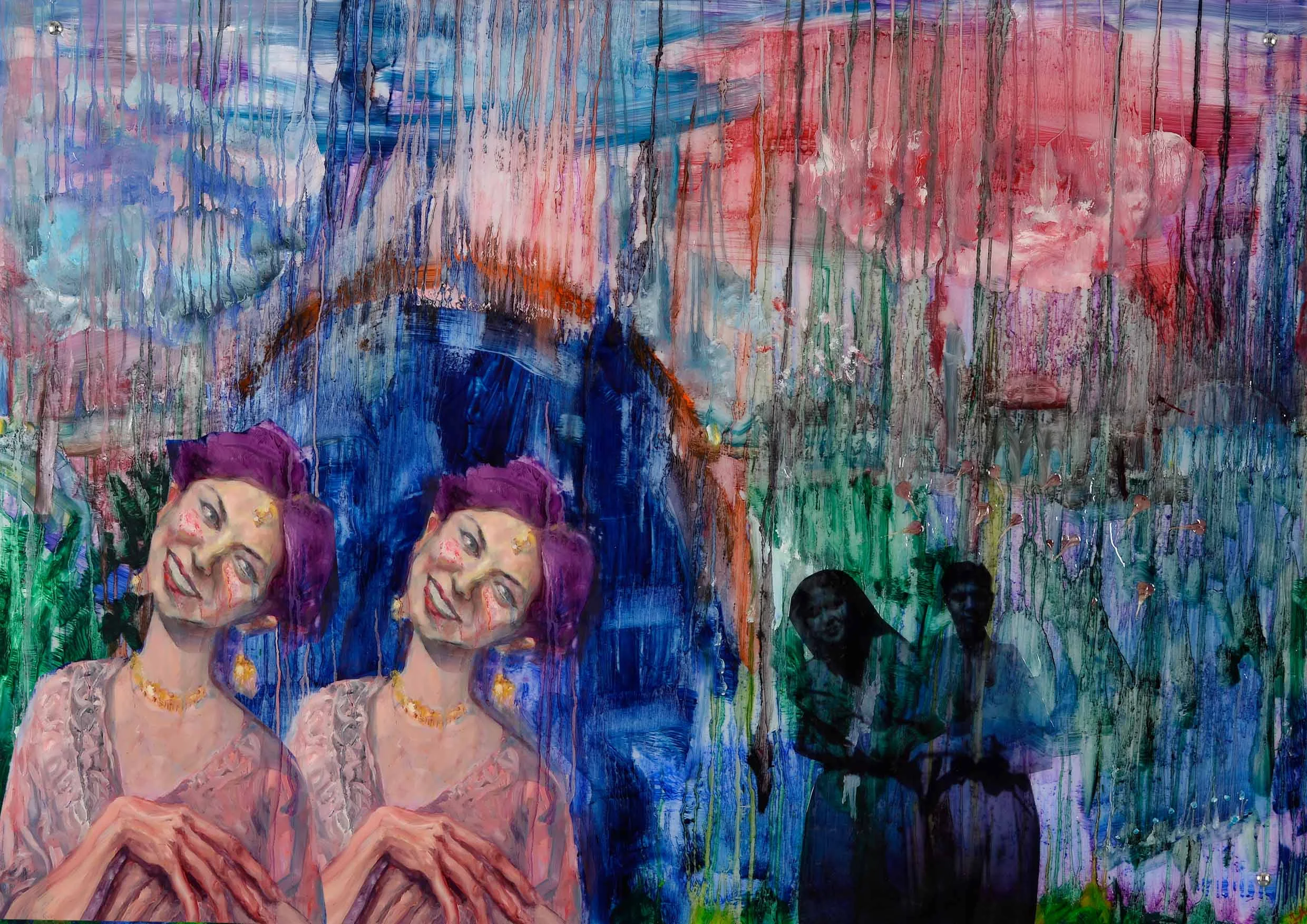 8. 'The problem with Cyborgs at weddings' Oil on perspex. An investigation into human and Artificial intelligence 'consciousness' . Only available to order as limited colour prints, signed by the artist. 