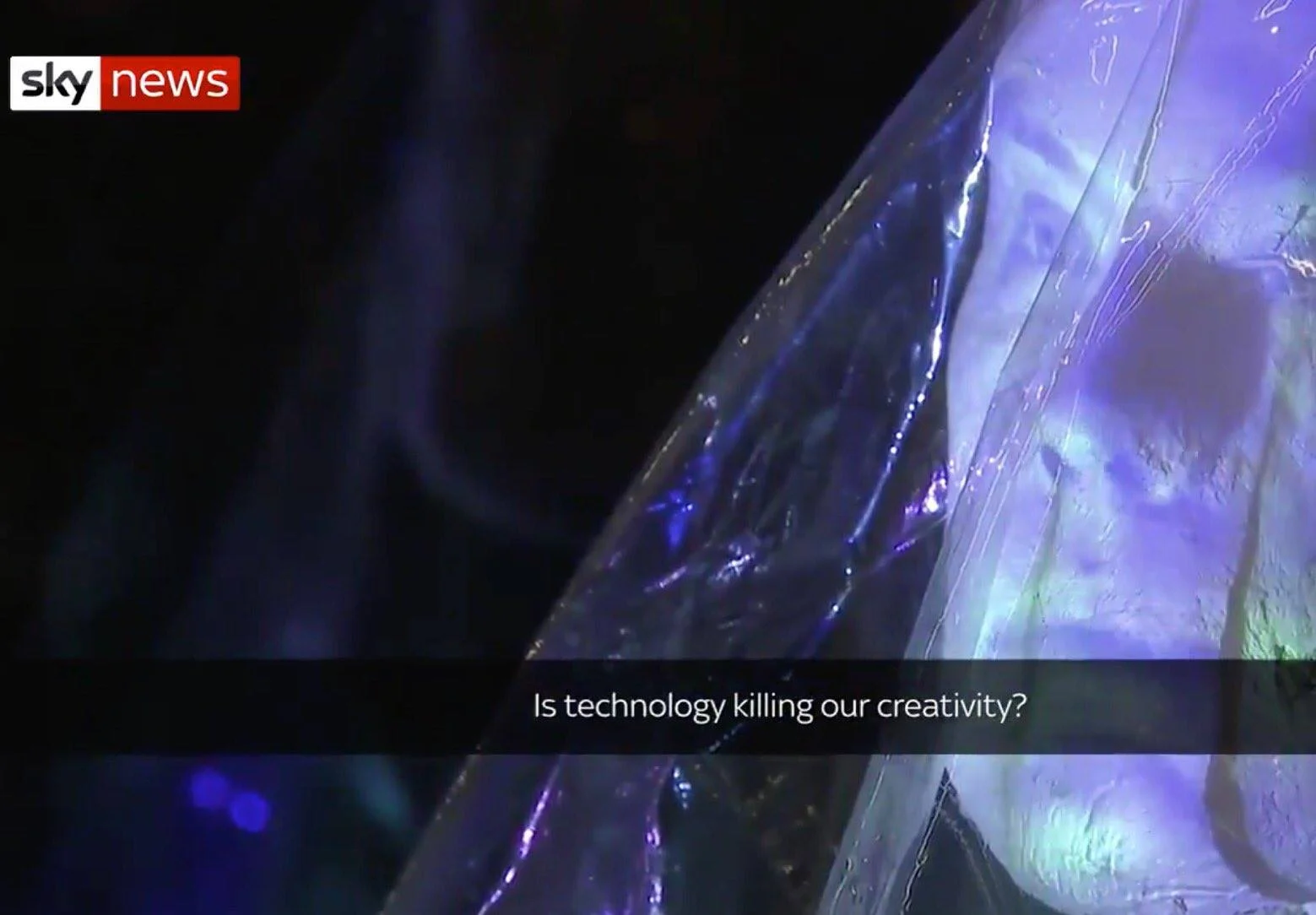 3. An adapted version of the Mock Holographic Cyborg shown at Tate Modern (Cyborg acted by Lawrence Blackman)- 'Art work of the future' 2018.