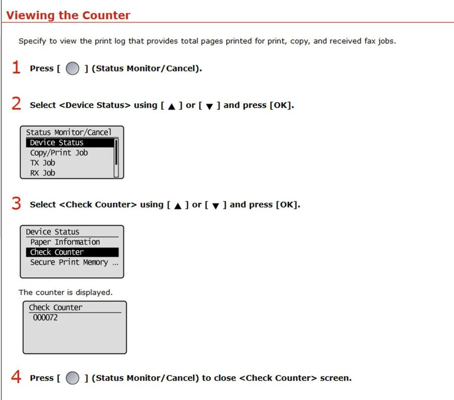 Meter Reading — Pacific Office Equipment