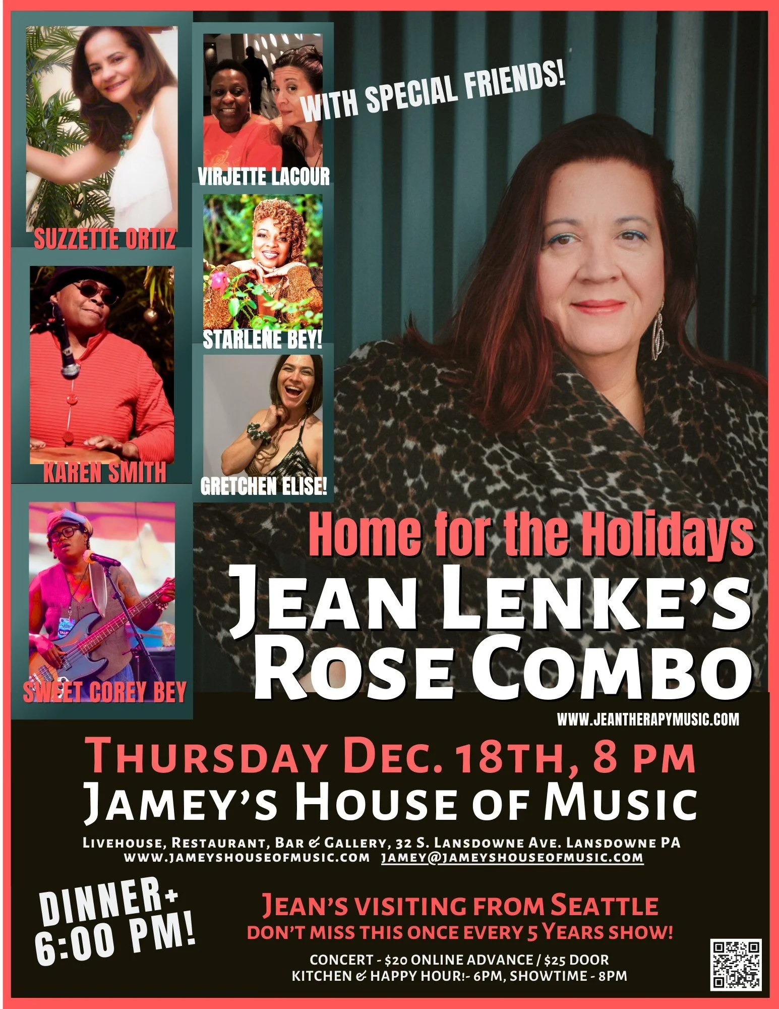 Jean Lenke's Red Rose Gurls w special guests Gretchen Elise, Starlene Bey, Virjette LaCoeur