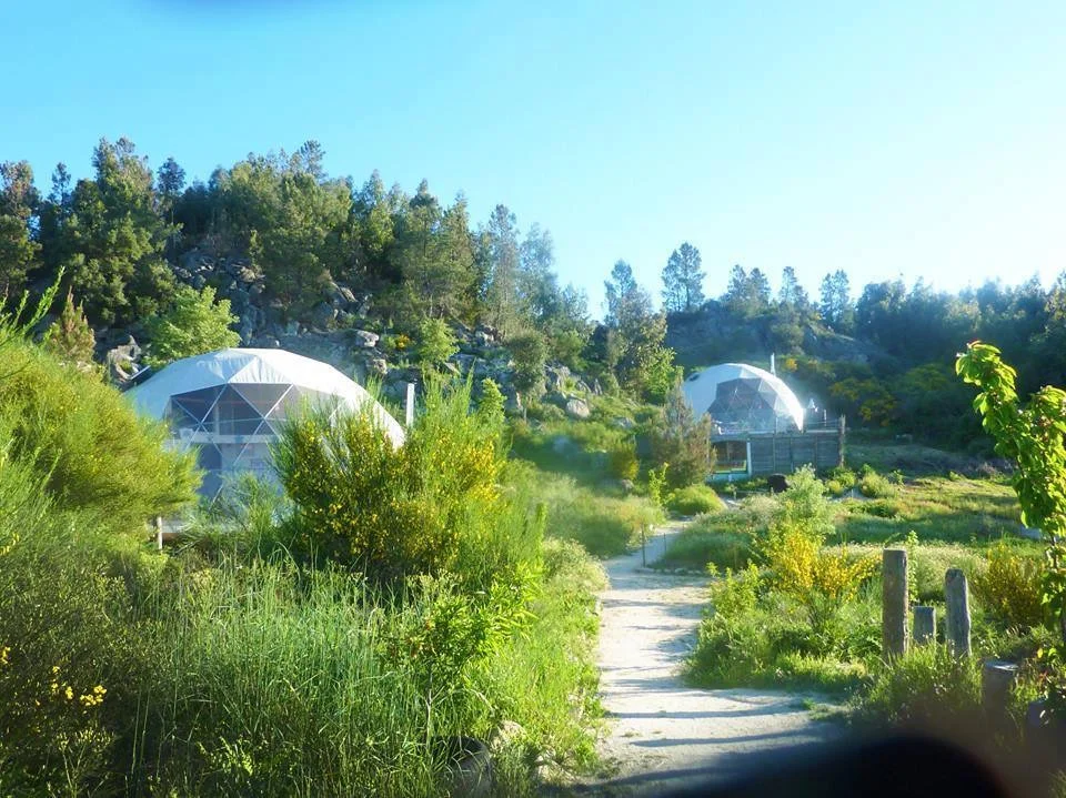  The geodesic domes at one of our Portugal retreat centres 