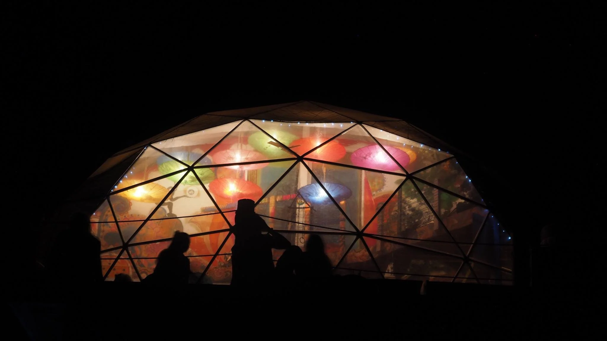  The geodesic dome is such a delight in the evenings  