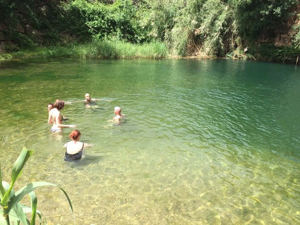  Swimming in the local lake the morning after a powerful night at the retreat 