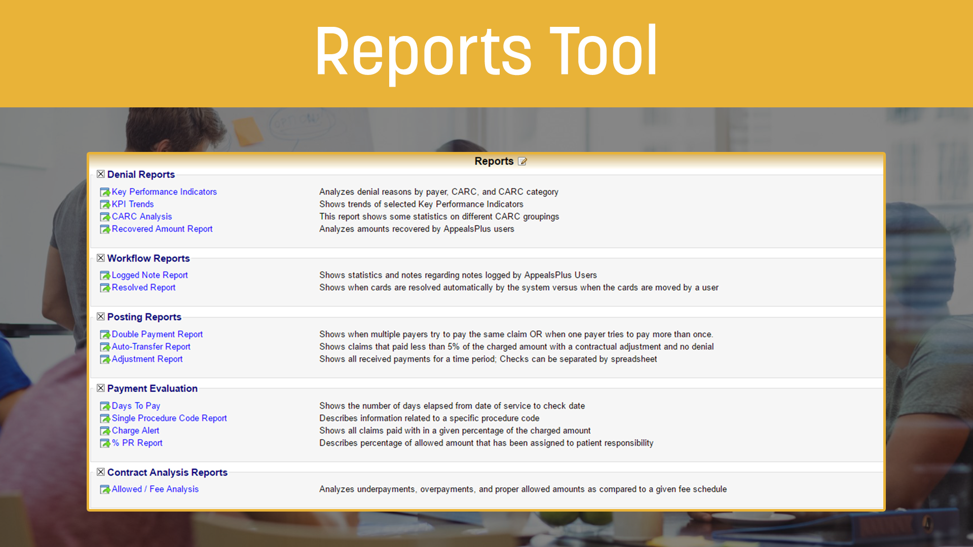 Reports Tool