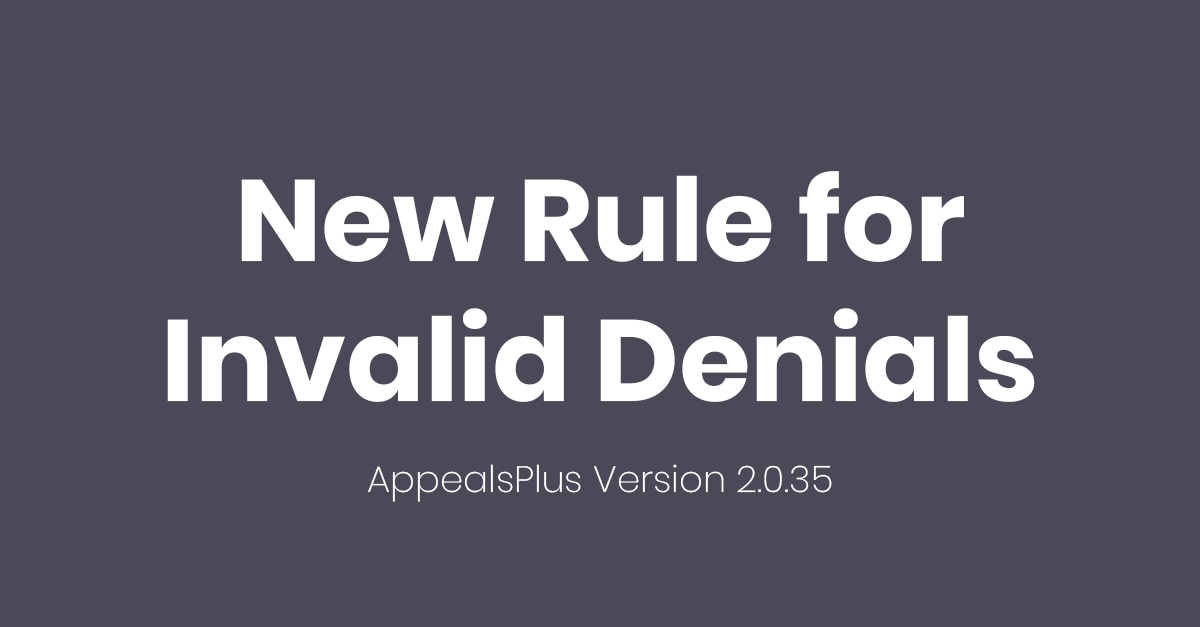 AppealsPlus Version 2.0.35 -- Release Notes