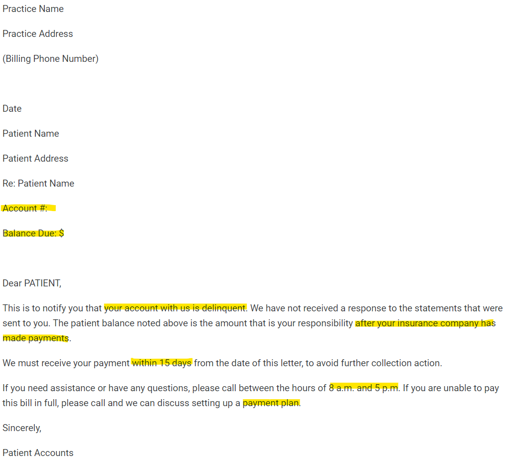 How to Write a Medical Collection Letter for a Patient (Examples