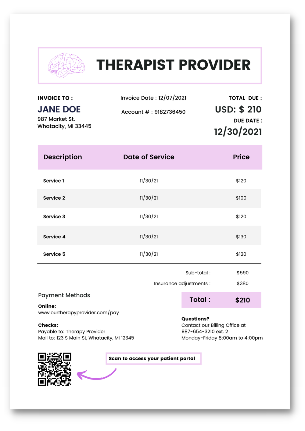 6 BEST Therapist Invoice Templates to Ease Your Workload — Etactics