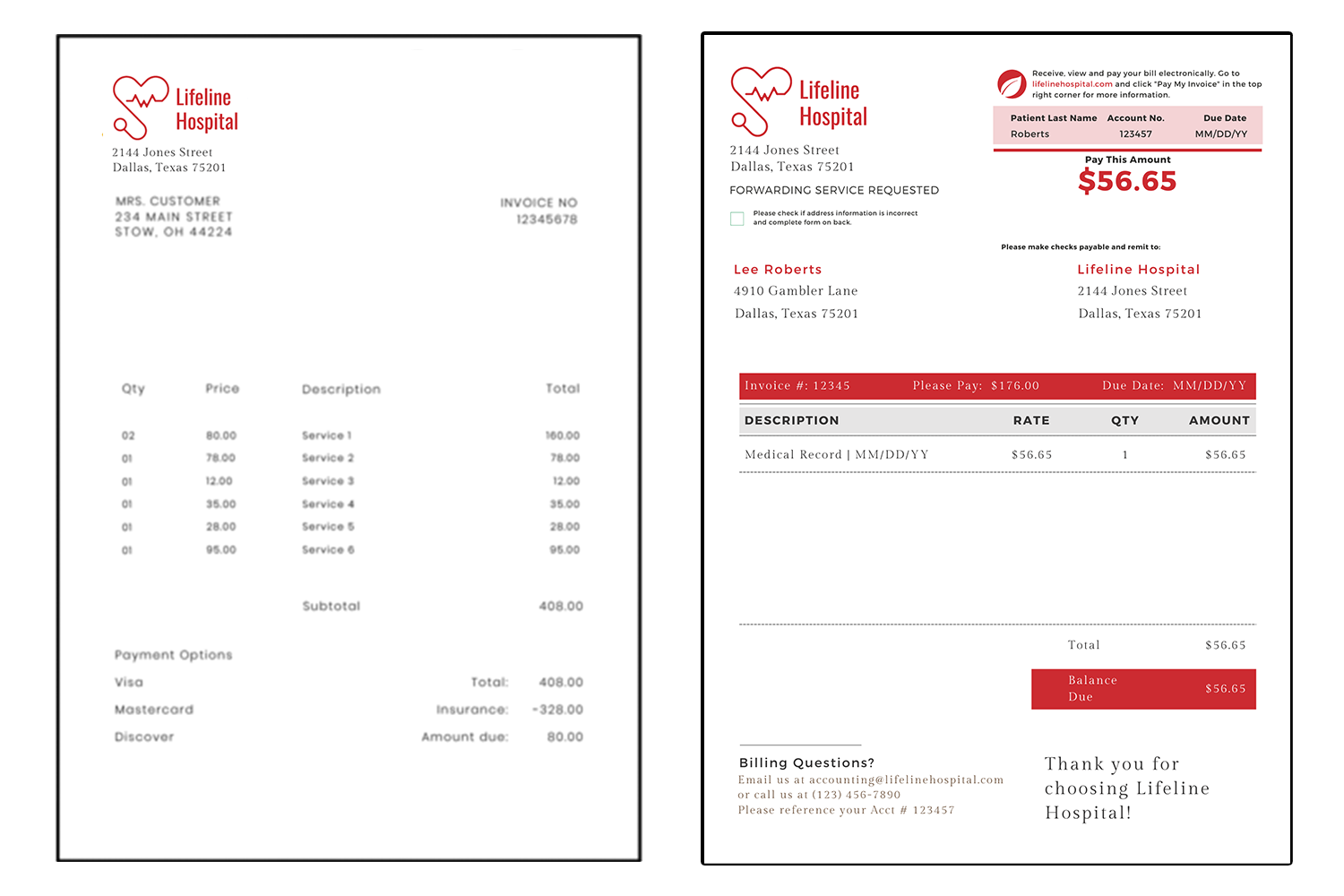 4 Invoice Examples for Medical Record Requests — Etactics