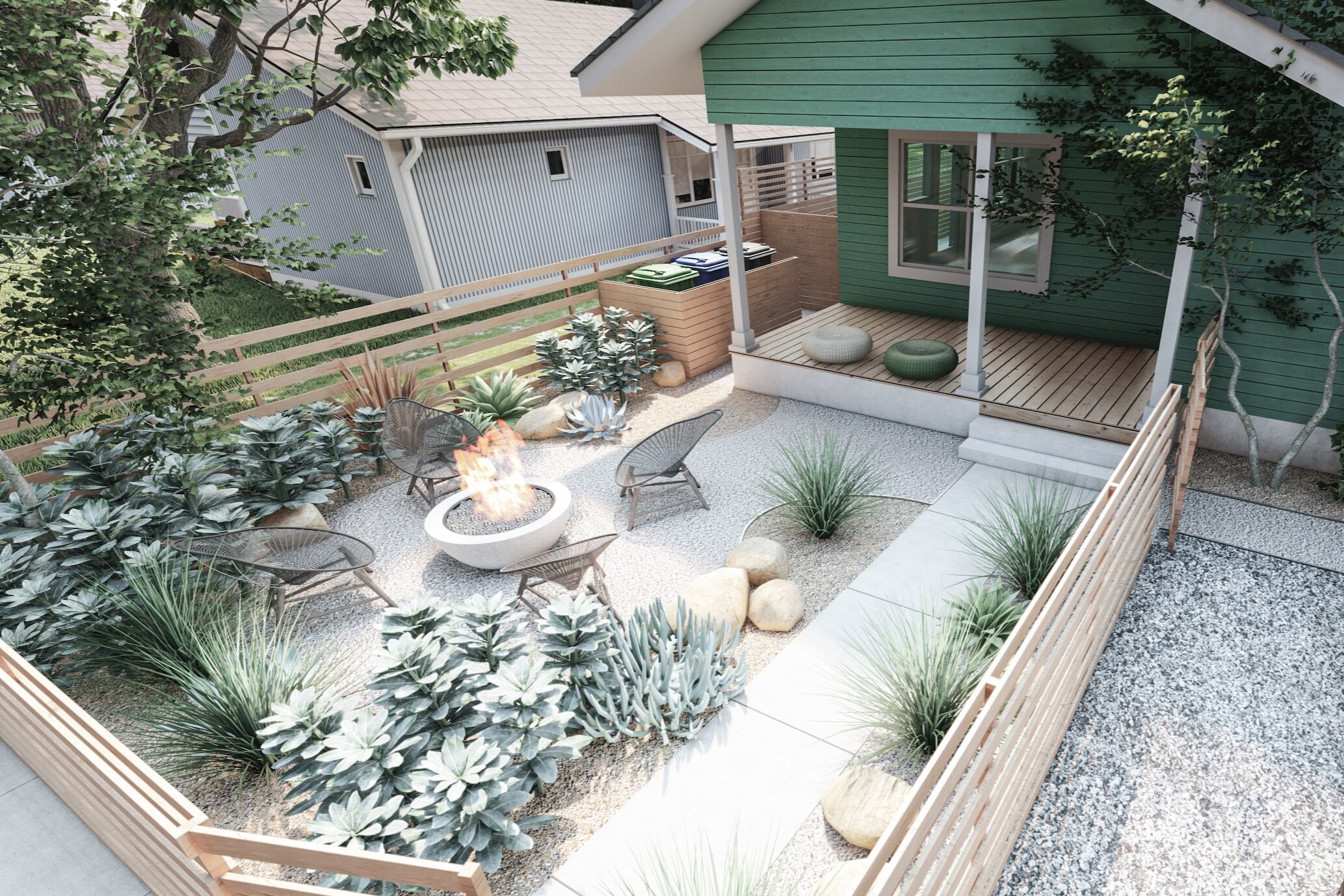 Front yard seating area