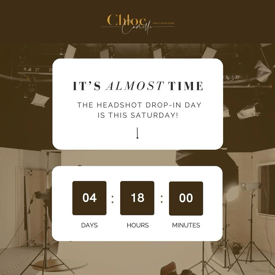 I&rsquo;m so excited to work with all those who are joining us for the exclusive headshot drop-in day 
on April 27th, 2024 from 12:00 - 5:00pm!

Time slots are back to back. Please arrive 5 minutes early to avoid delays for other participants. 

Addr