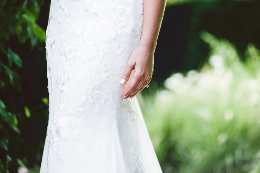 Detail of bride's ring.