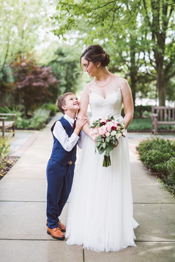 Bride and her son.