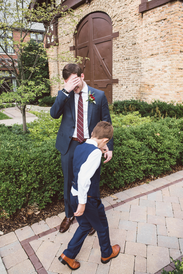 Groom and his step son.
