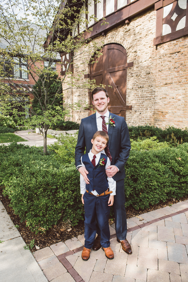 Groom and his step son.