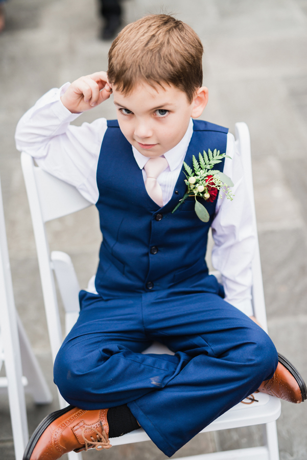 Sassy ring bearer.