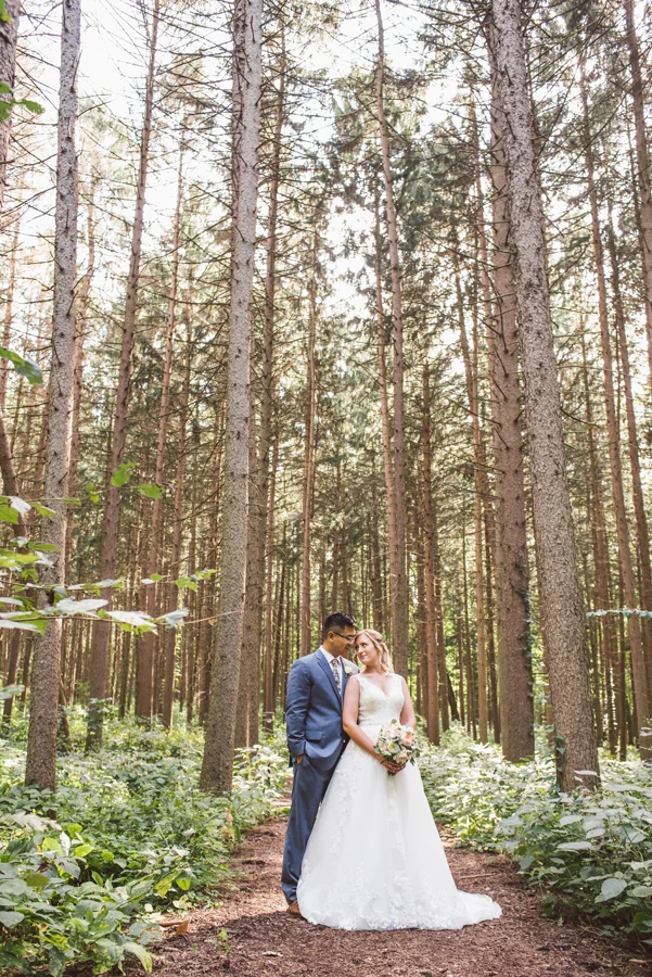 Bride and groom at Spruce Plot