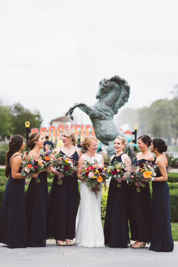 Bride and her bridesmaids.