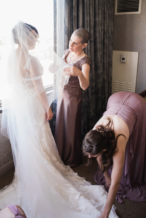 Bride getting ready.