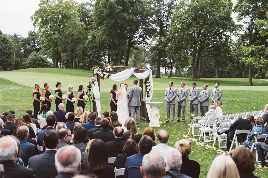 Wedding ceremony at Medinah Country Club.