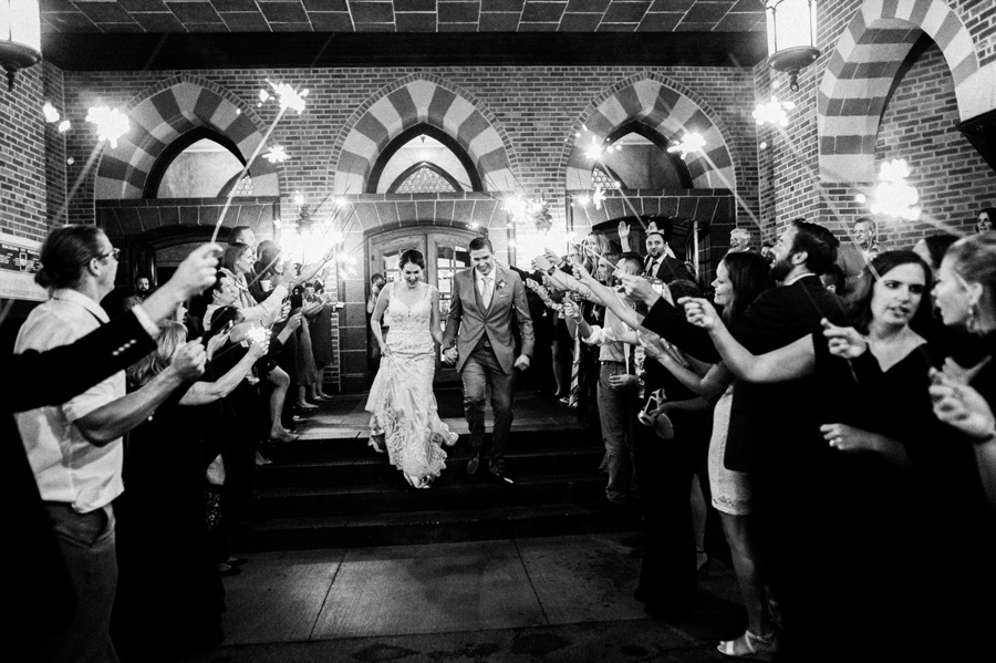 Sparkler exit.