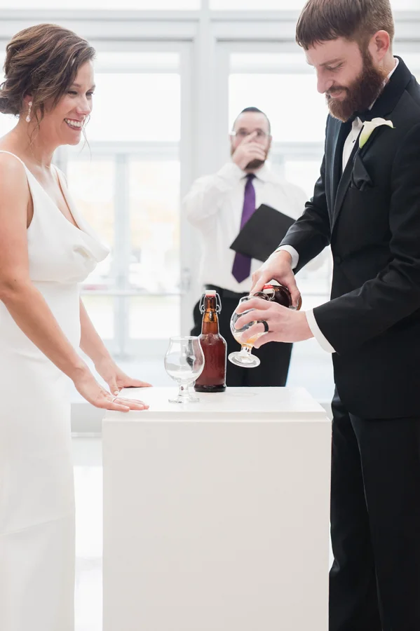 Wedding ceremony at Kalamazoo Institute of Arts.