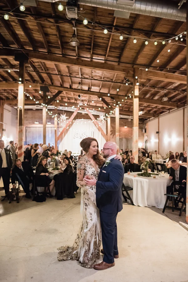 Bride and groom first dance.