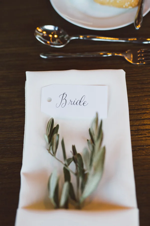 Reception details at Ignite Glass Studio.