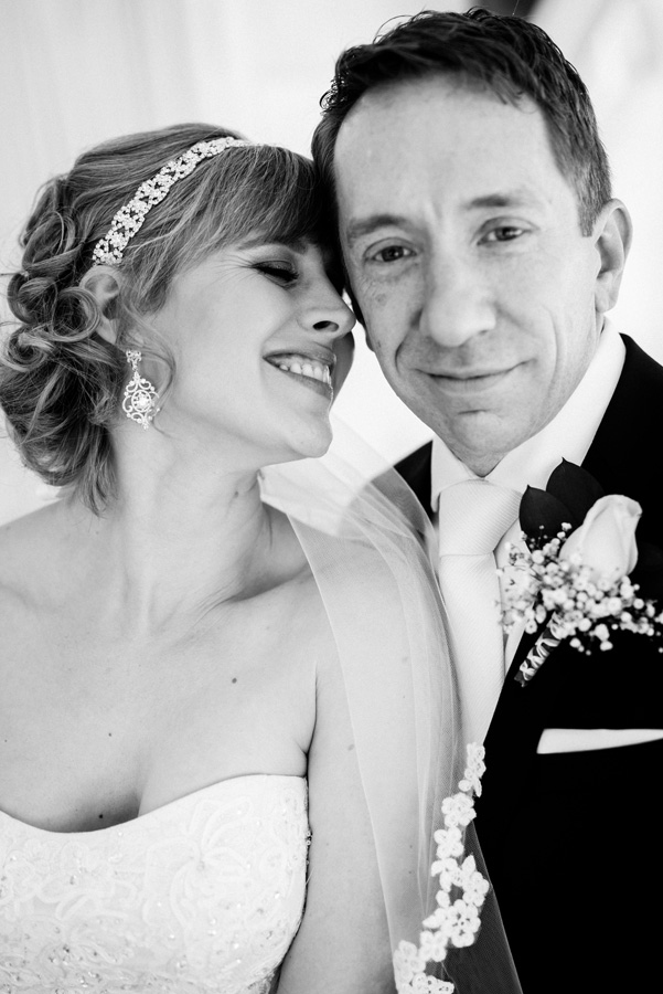 Portrait of bride and groom at Pleasant Home.