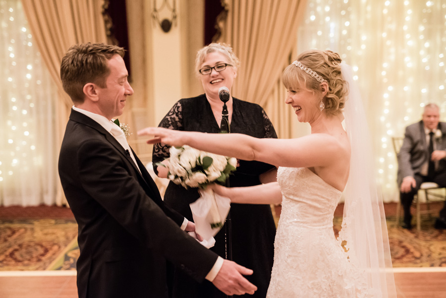 Wedding ceremony at the Carleton in Oak Park.