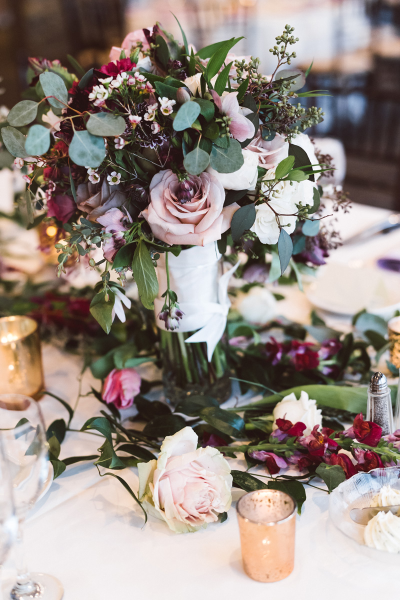 Wedding reception details.